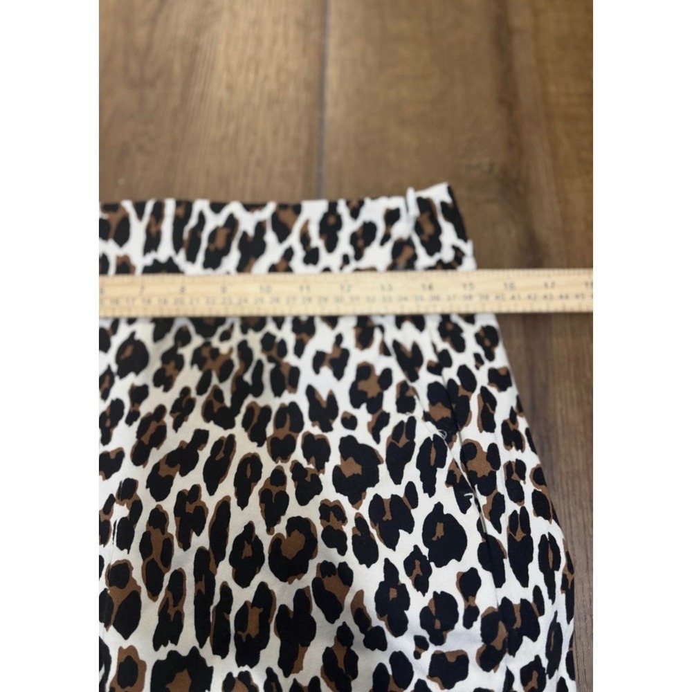 J.Crew Women's 6T Remi Leopard Print High Rise Cropped Kick Pants - Picture 8 of 8